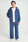 Full-zip cotton hoodie 5 | Dark blue | Audimas