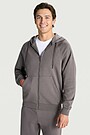 Full-zip cotton hoodie 1 | GREY | Audimas