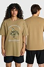 Cotton T-shirt "Grass Snake" 1 | BROWN | Audimas