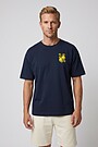 Short sleeves cotton T-shirt "Quinces" 3 | Dark blue | Audimas