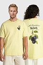 Short sleeves cotton T-shirt "Plums" 1 | YELLOW | Audimas