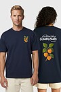 Short sleeves cotton T-shirt "Groundcherry" 1 | Dark blue | Audimas
