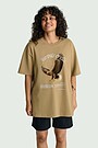 Cotton T-shirt "Sea Eagle" 4 | BROWN | Audimas