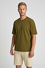 Oversized short sleeve cotton T-shirt 2 | CHAKI | Audimas