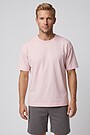 Oversized short sleeve cotton T-shirt 3 | PINK | Audimas
