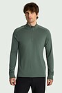 Merino wool half-zip sweatshirt 1 | GREEN | Audimas