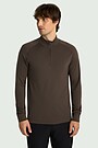 Merino wool half-zip sweatshirt 1 | Dark green | Audimas