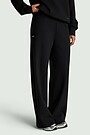 Cotton interlock wide sweatpants 2 | BLACK | Audimas