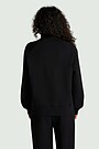 Cotton interlock half-zip sweatshirt 2 | BLACK | Audimas