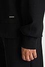 Cotton interlock half-zip sweatshirt 3 | BLACK | Audimas