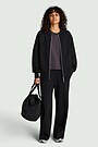 Cotton interlock bomber jacket 1 | BLACK | Audimas