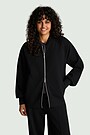 Cotton interlock bomber jacket 2 | BLACK | Audimas