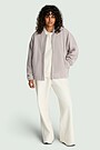 Velour bomber jacket 1 | GREY | Audimas