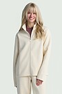 Textured full-zip sweatshirt 1 | Cream | Audimas