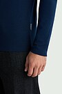 Lightweight merino wool roll neck top 3 | Dark blue | Audimas