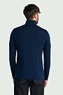 Lightweight merino wool roll neck top 2 | Dark blue | Audimas