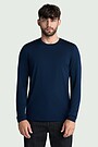 Lightweight merino wool long sleeve top 1 | Dark blue | Audimas