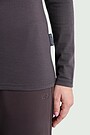Lightweight merino wool roll neck top 3 | BROWN | Audimas
