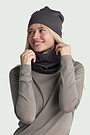 Lightweight merino wool neck warmer 1 | BROWN | Audimas
