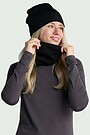 Lightweight merino wool neck warmer 2 | BLACK | Audimas