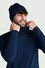 Lightweight merino wool neck warmer 2 | Dark blue | Audimas