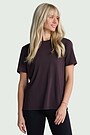 Lyocell and merino wool blend T-shirt 1 | BROWN | Audimas