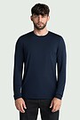 Lightweight merino wool long sleeve top 1 | Dark blue | Audimas
