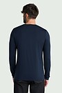 Lightweight merino wool long sleeve top 2 | Dark blue | Audimas
