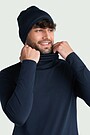 Lightweight merino wool neck warmer 2 | Dark blue | Audimas