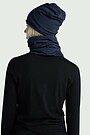 Lightweight merino wool neck warmer 4 | Dark blue | Audimas