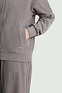 Full-zip velour jacket 3 | GREY | Audimas