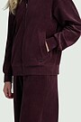 Full-zip velour jacket 3 | PURPLE | Audimas