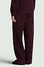 Wide velour sweatpants 3 | burgundy | Audimas