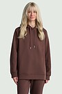 Cotton fleece hoodie 1 | BROWN | Audimas