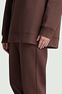 Cotton fleece hoodie 3 | BROWN | Audimas