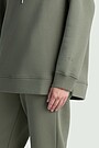 Cotton fleece hoodie 3 | GREEN | Audimas