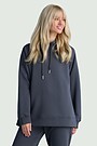 Cotton fleece hoodie 1 | DARK GREY | Audimas