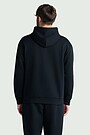 Cotton fleece full-zip hoodie 2 | BLACK | Audimas