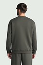 Cotton fleece crewneck sweatshirt 2 | CHAKI | Audimas