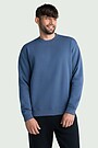 Cotton fleece crewneck sweatshirt 1 | BLUE | Audimas