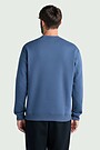 Cotton fleece crewneck sweatshirt 2 | BLUE | Audimas