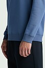 Cotton fleece crewneck sweatshirt 3 | BLUE | Audimas