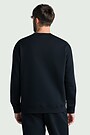 Cotton fleece crewneck sweatshirt 2 | BLACK | Audimas