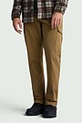 Cotton cargo pants with pockets 2 | BROWN | Audimas