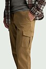 Cotton cargo pants with pockets 4 | BROWN | Audimas