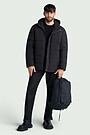 Down jacket with hood 1 | BLACK | Audimas