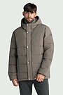 Down jacket with hood 1 | BROWN | Audimas