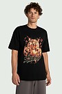 Short sleeves cotton T-shirt "Wild strength" 3 | BLACK | Audimas