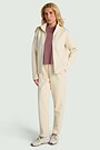 Textured full-zip sweatshirt 5 | Cream | Audimas