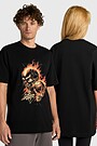 Short sleeves cotton T-shirt "Fighting Spirit" 1 | BLACK | Audimas